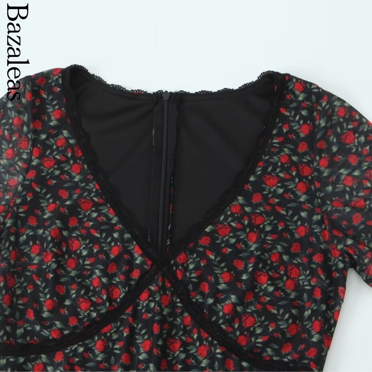 Robe en dentelle élégante pour femmes, col en V, manches courtes, robe de soirée midi, rose, imprimé floral, robes de soirée de vacances, été, 2025