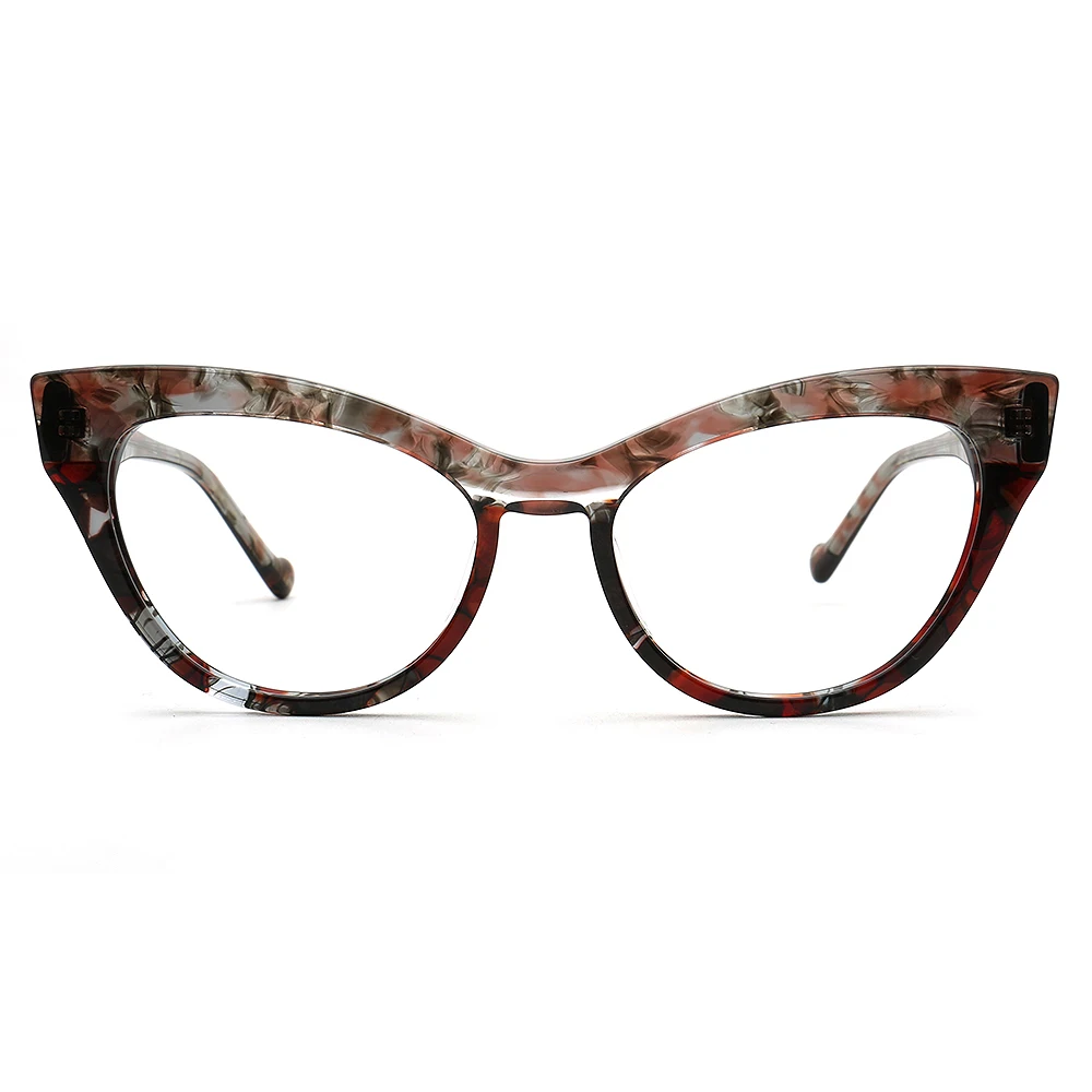 Montures de lunettes optiques œil de chat pour femmes, lunettes rétro, lunettes de myopie, deux tons, mode féminine, délinquants modernes