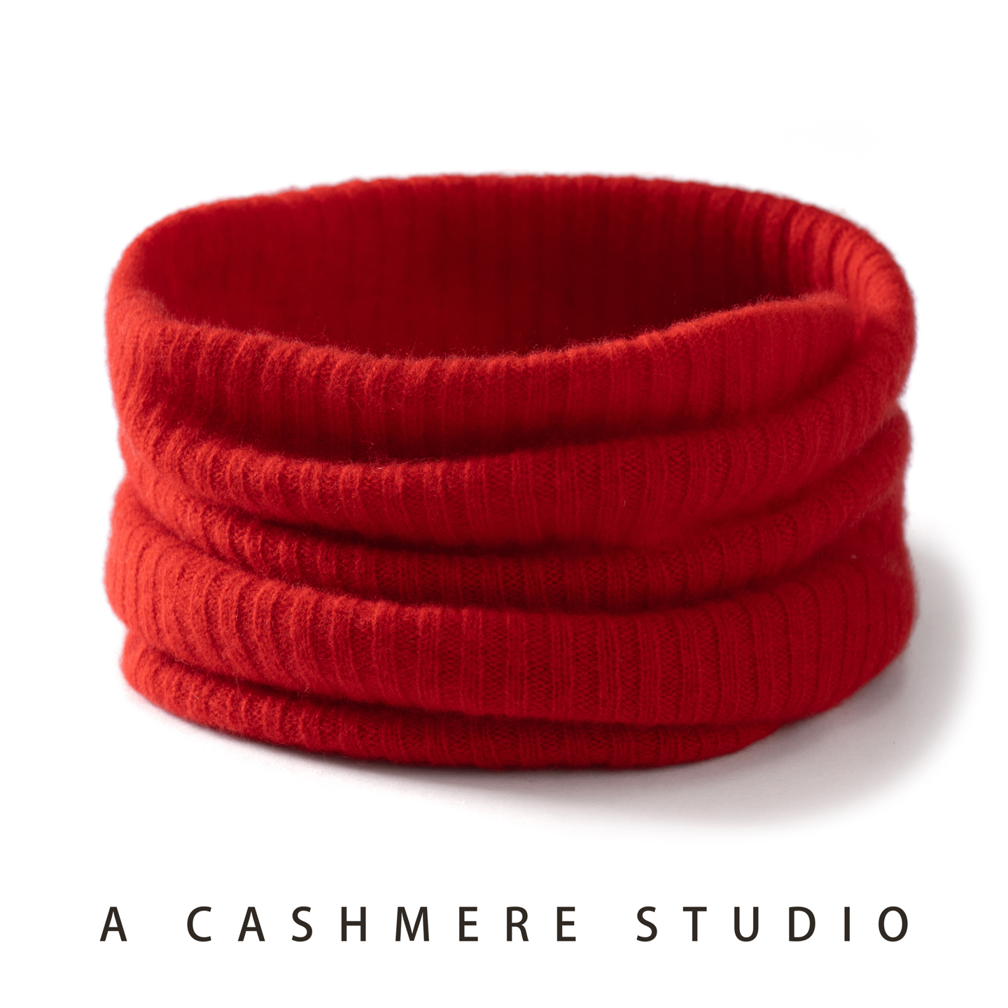 100% qualité cachemire sans couture tricoté foulard pour les femmes hiver en plein air couleur unie côtelé doux chaud foulards cou anneau écharpe
