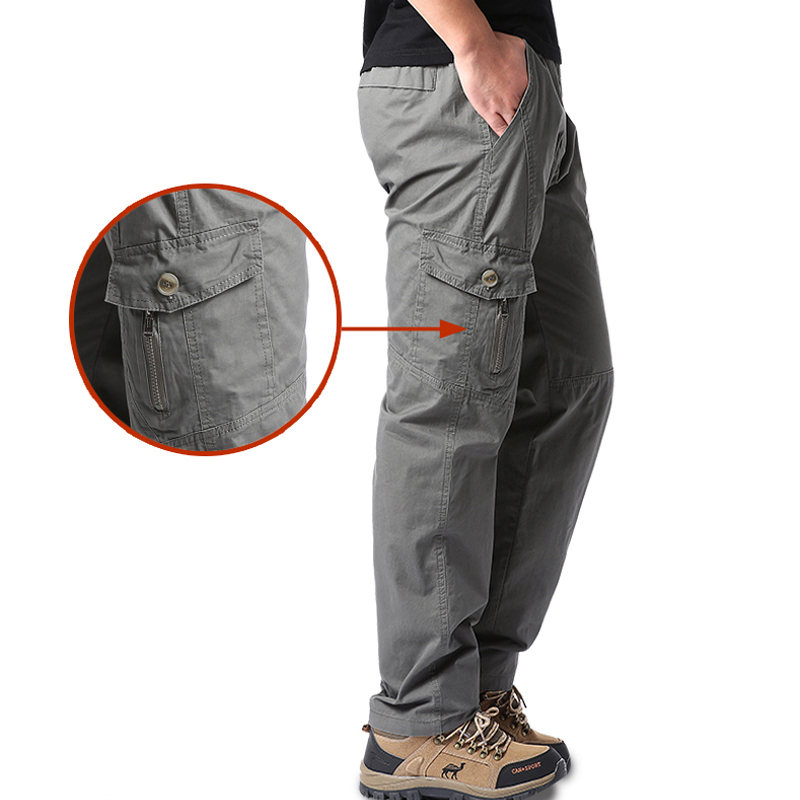 Pantalon cargo décontracté en coton pour hommes, poches multiples, pantalon Keepitcal, camping en plein air, randonnée, pantalon de travail, haute qualité, printemps, automne