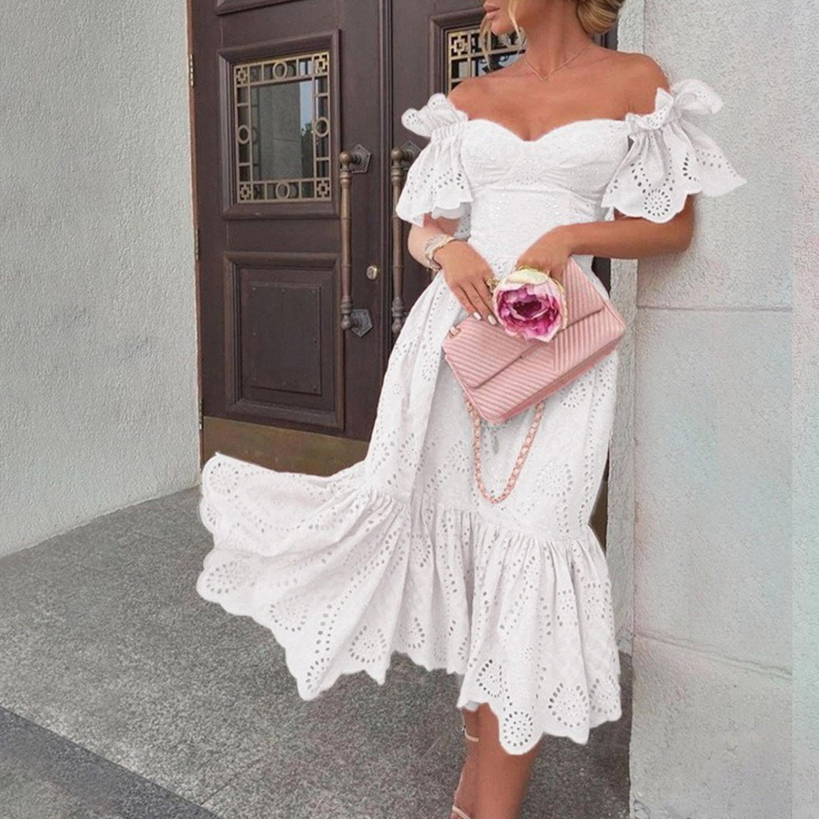 Robe d'été évidée pour femmes, robes d'été bohèmes, robe de cocktail sexy, robe de vacances, robe éducative