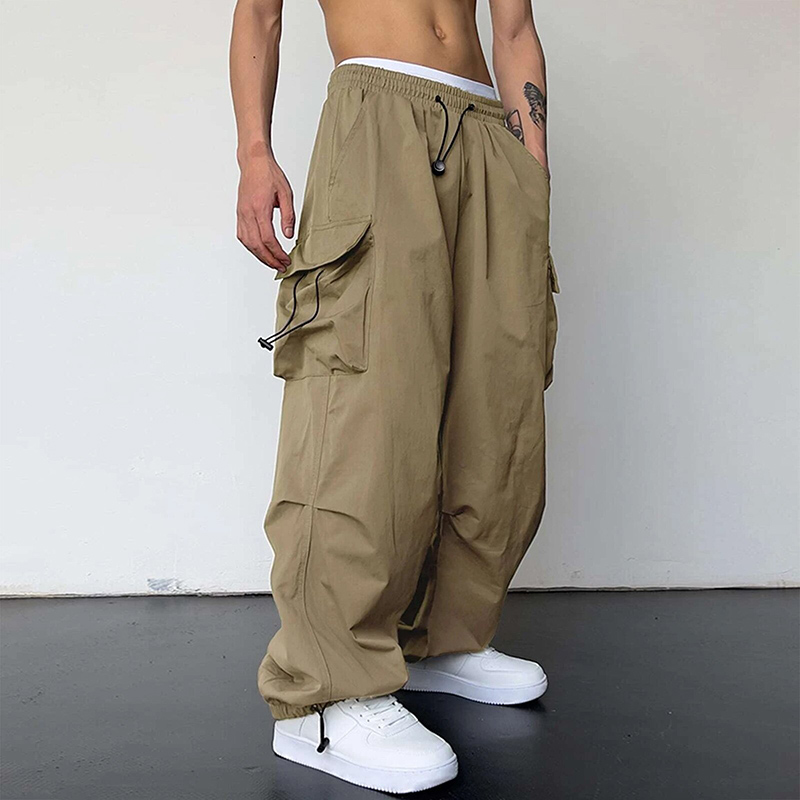 Pantalon cargo décontracté pour homme, streetwear classique, pantalon droit à jambes larges, vêtements de travail Wstring de proximité, mode