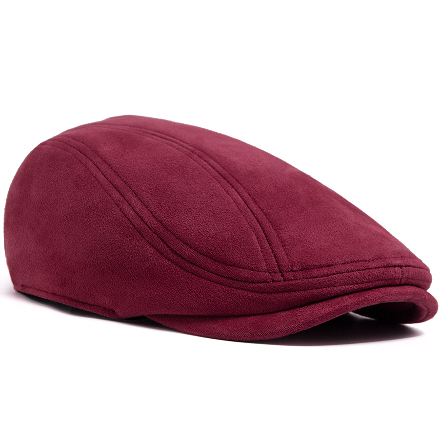 Béret femme daim couleur unie chapeaux à la mode pour les femmes été Panama Vintage casquette gavroche printemps automne décontracté femme béret