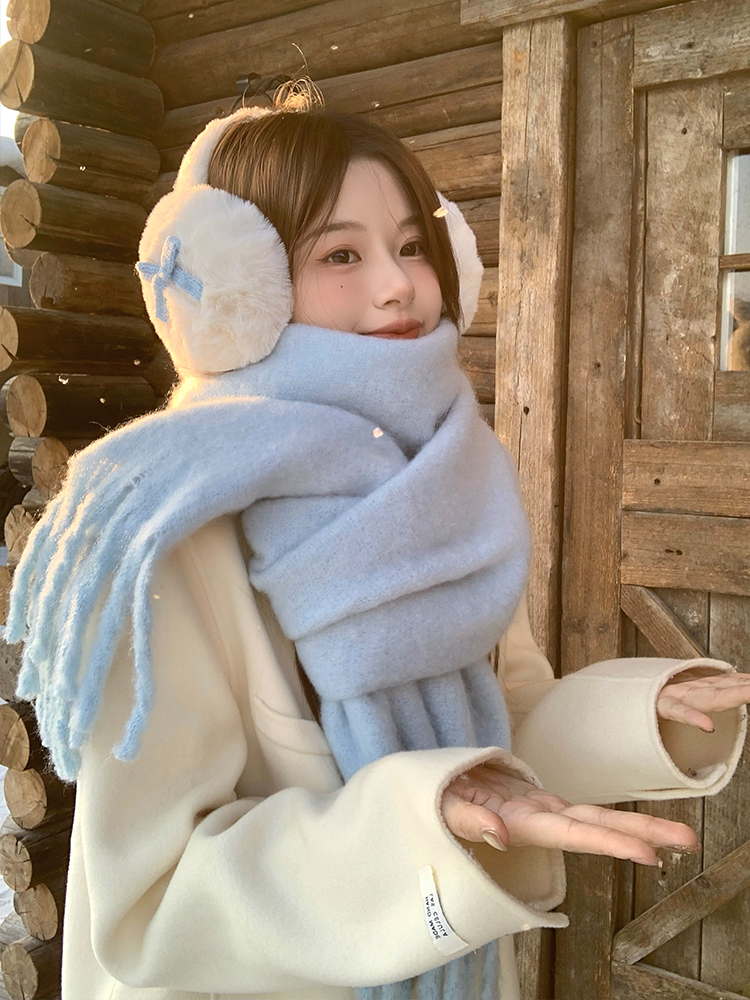 Écharpe d'hiver pour femmes cachemire chaud solide Pashmina couverture enveloppes femme épais doux Bufanda grand gland châle Long Poncho Echarpe