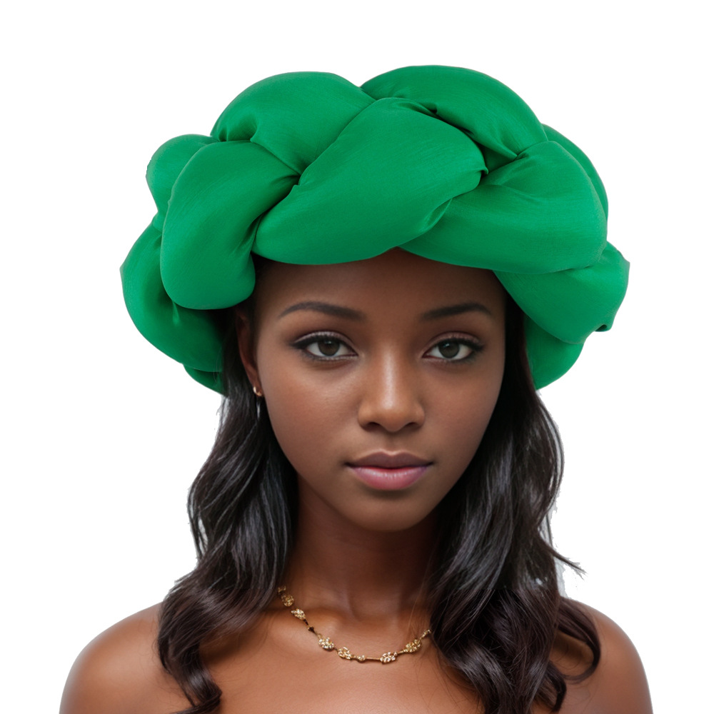 Bandeau de sauna tressé pour femmes, serre-tête de fête, turban pour dames, vêtements de sauna, accessoires pour cheveux bruts injAfrican