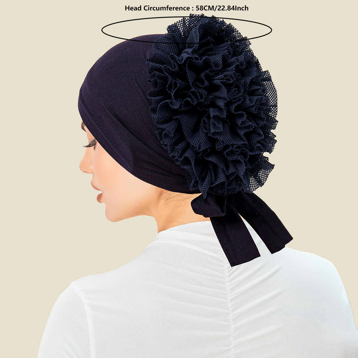Nouvelle mode musulmane femmes Hijab écharpe doux extensible Turban Bonnet cravate dos volumateur sous-écharpe bandeau indien enveloppement bandeau