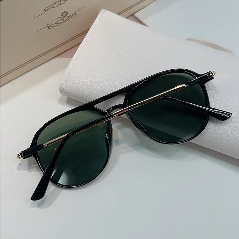 Nouvelles lunettes De soleil surdimensionnées femmes hommes Vintage pilote marque De créateur lunettes De soleil femme grand cadre miroir rétro Oculos De Sol Feminino