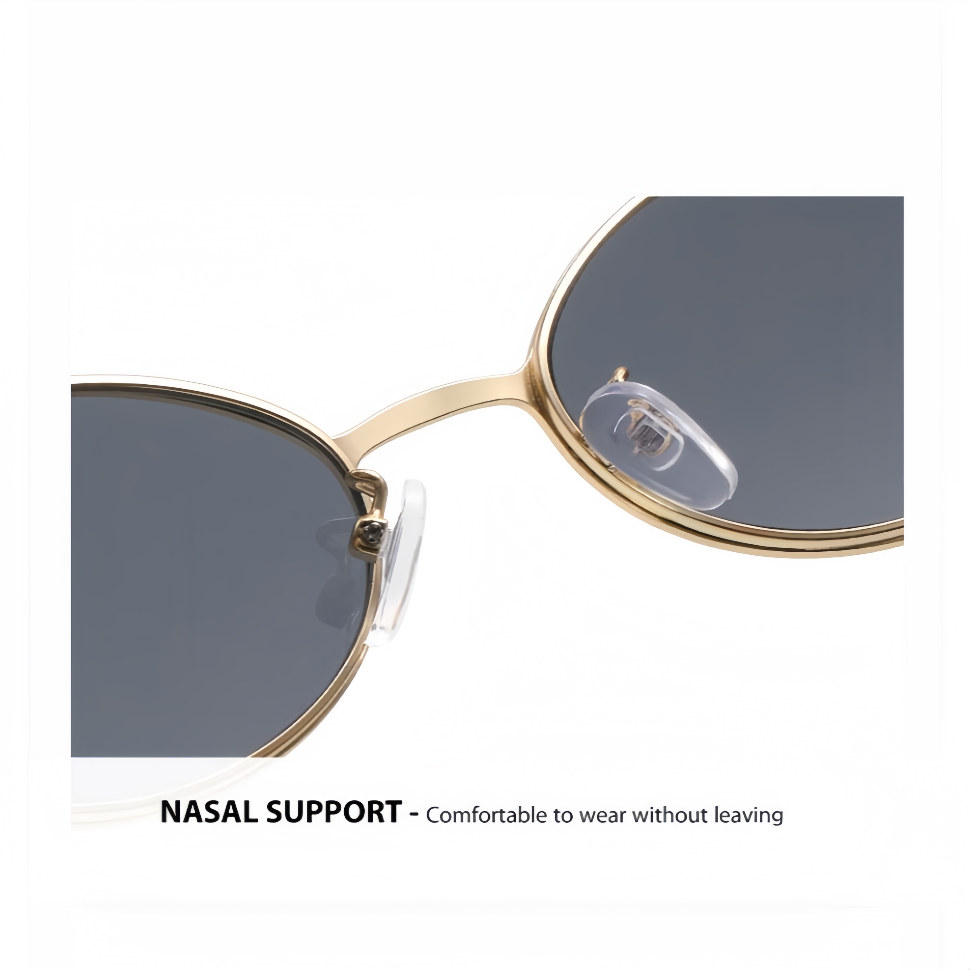 Lunettes de soleil ovales en métal de petite taille, style européen et américain, pour hommes et femmes, tendance et polyvalentes, anti-UV