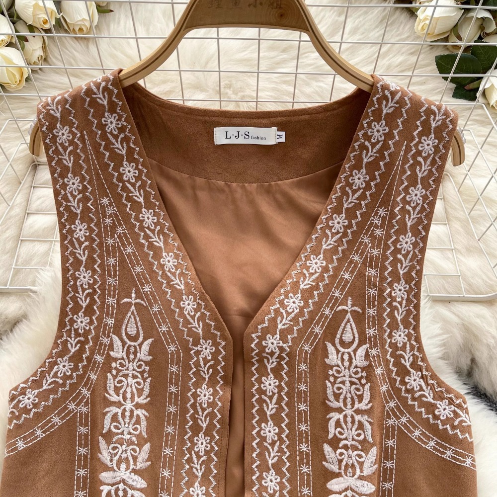 DistMurcia-Haut bohème vintage pour femme, haut chic, broderie douce et élégante, mode coréenne, basique, dame de bureau