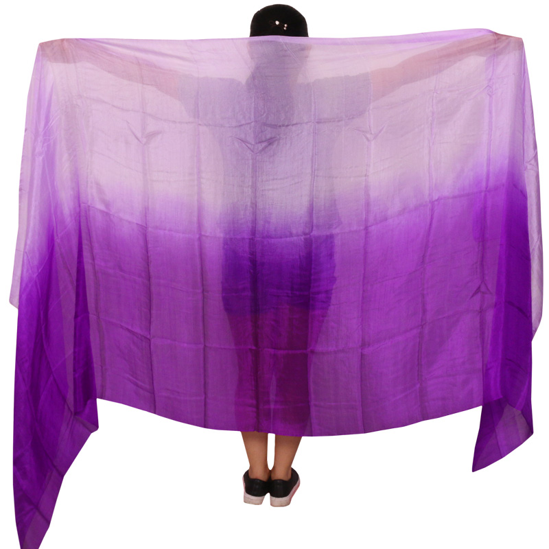 Voile de danse du ventre 100% en soie véritable, accessoire de danse du ventre, écharpe à main, châles personnalisés, accessoire de spectacle sur scène