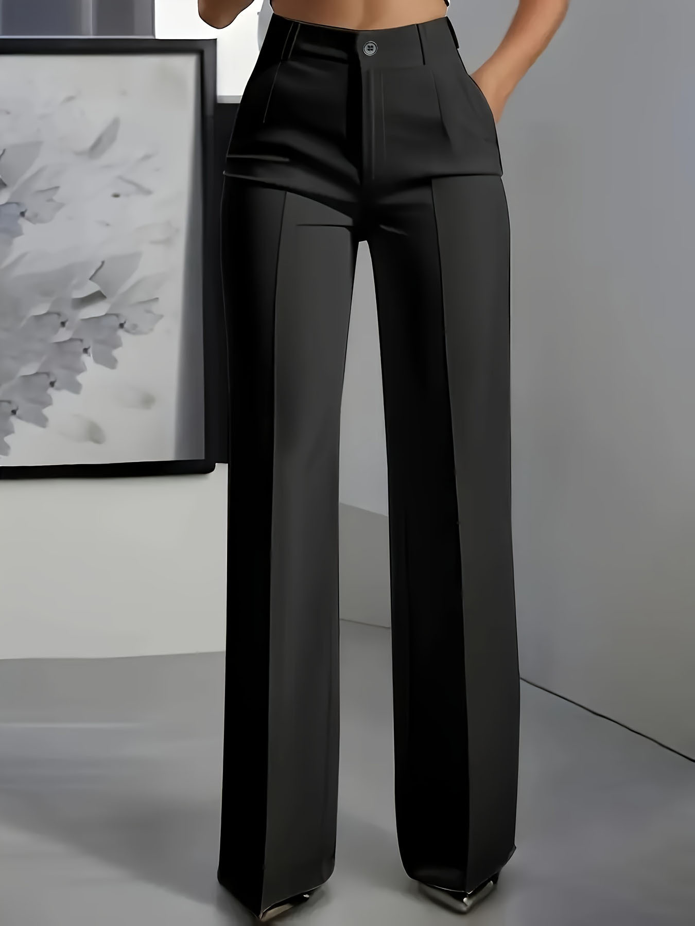 Tenue décontractée et tendance pour femme 2026 – Nouveau style, taille haute, fluide, coupe droite, simple, polyvalente.