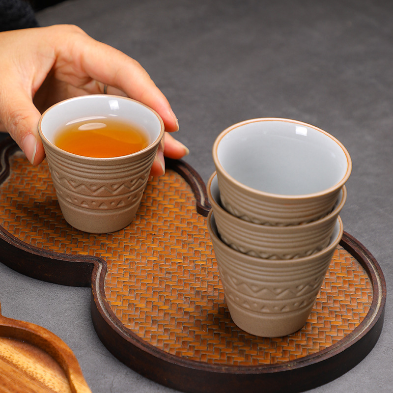 Tasse à café saoudienne, petite tasse à Latte concentrée en céramique grossière Vintage, tasse à thé de l'après-midi créative Antique en céramique