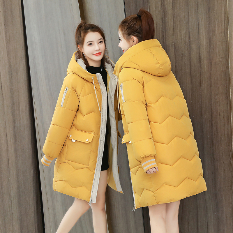 Manteaux d'hiver pour femmes 2026, parkas longs, doudounes en coton à capuche, manteaux épais et chauds, vestes coupe-vent décontractées pour étudiantes.