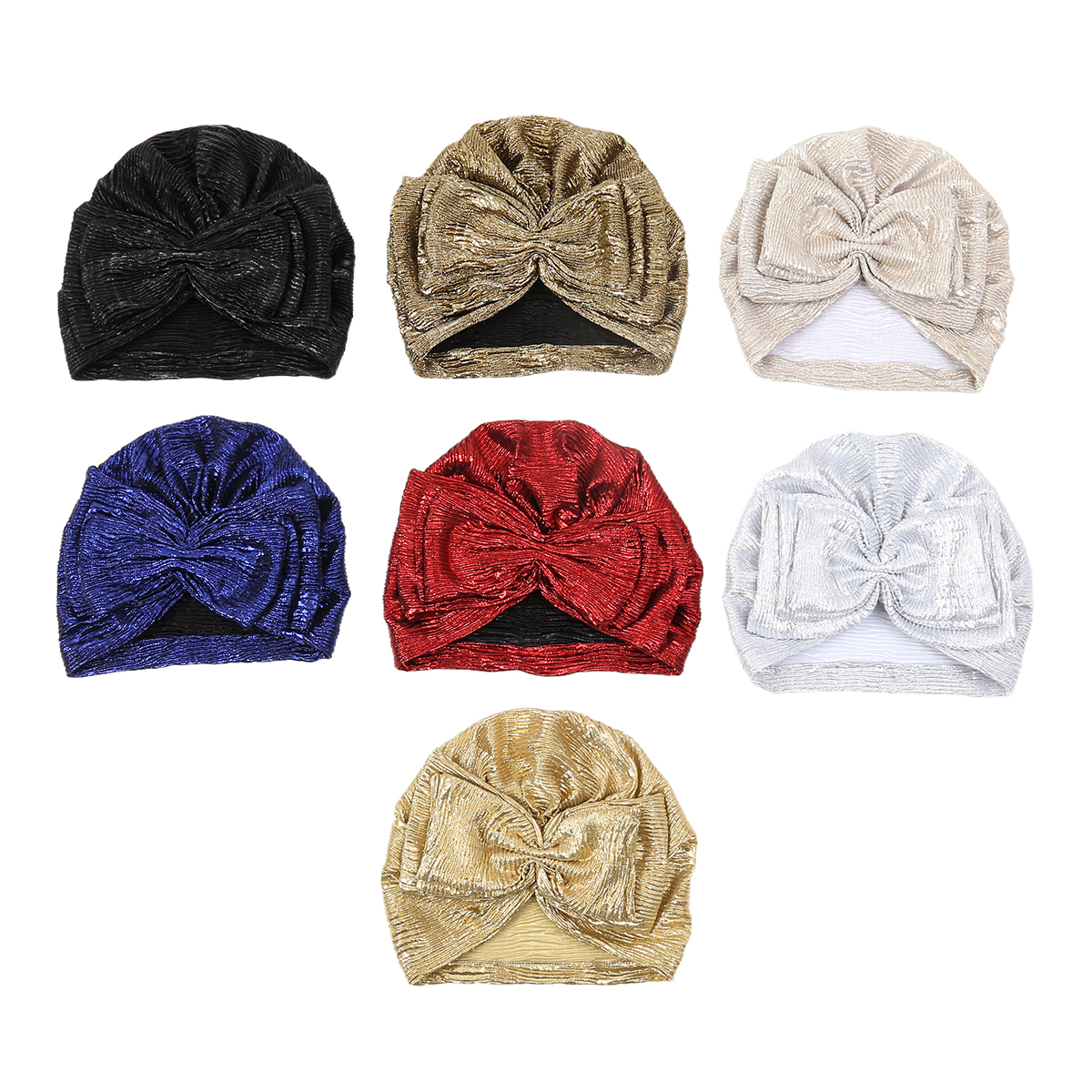 Nouvelle mode nœud femmes Hijab couleur unie musulman dames Turban Bonnet doux élastique tête enveloppement foulard chapeaux indiens
