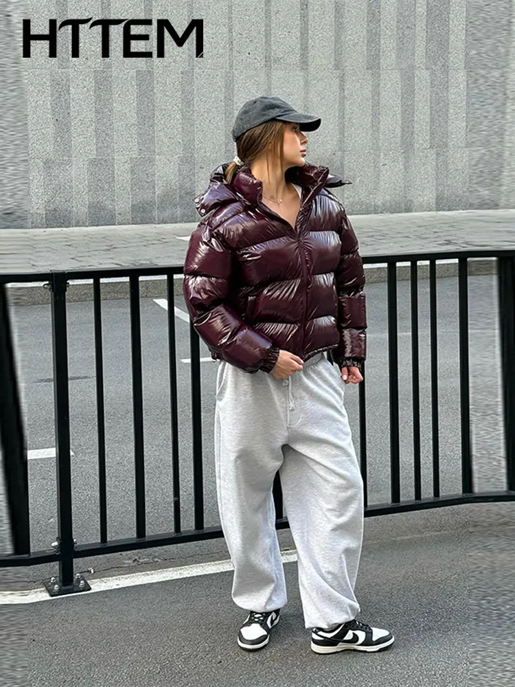 Manteau à capuche en coton pour femme, mode hiver 2026, décontracté, chaud, manches longues, fermeture éclair, poches élégantes, vêtements d'extérieur pour femme, hiver 2026