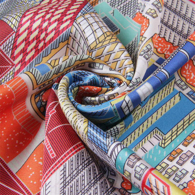 Injplanchers f-Foulards carrés College Magic City pour femmes, écharpes de tête, enveloppes, châles de plage, bandana, hijabs pour dames, 90cm