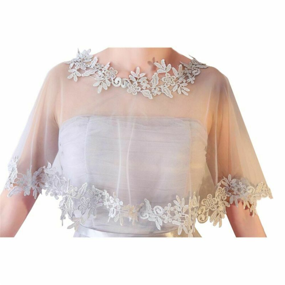 Robe de banquet à manches courtes en dentelle pour patients, cape élégante, châle décontracté, été, Everak, mariage
