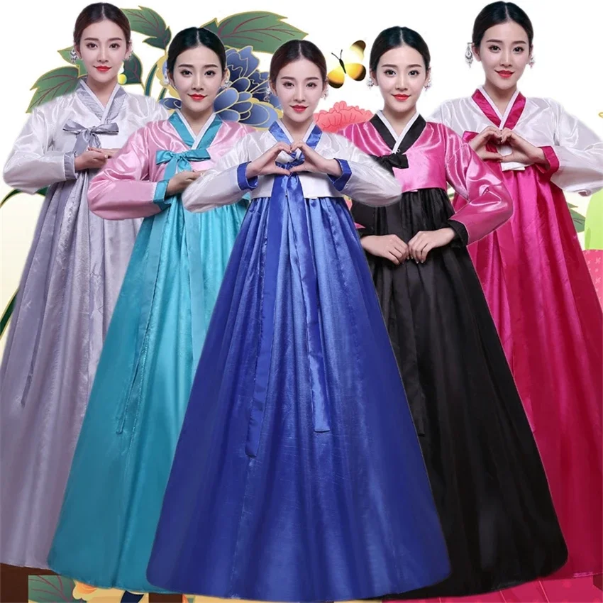Robe Hanbok pour femmes, mode coréenne, Costumes anciens, fête traditionnelle, palais asiatique, vêtements de spectacle Cosplay, 12 couleurs disponibles