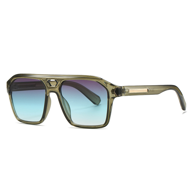 Lunettes de soleil carrées de luxe pour femmes et hommes, marque tendance de styliste, grande monture, mode Vintage dégradé Punk nuances, 2025