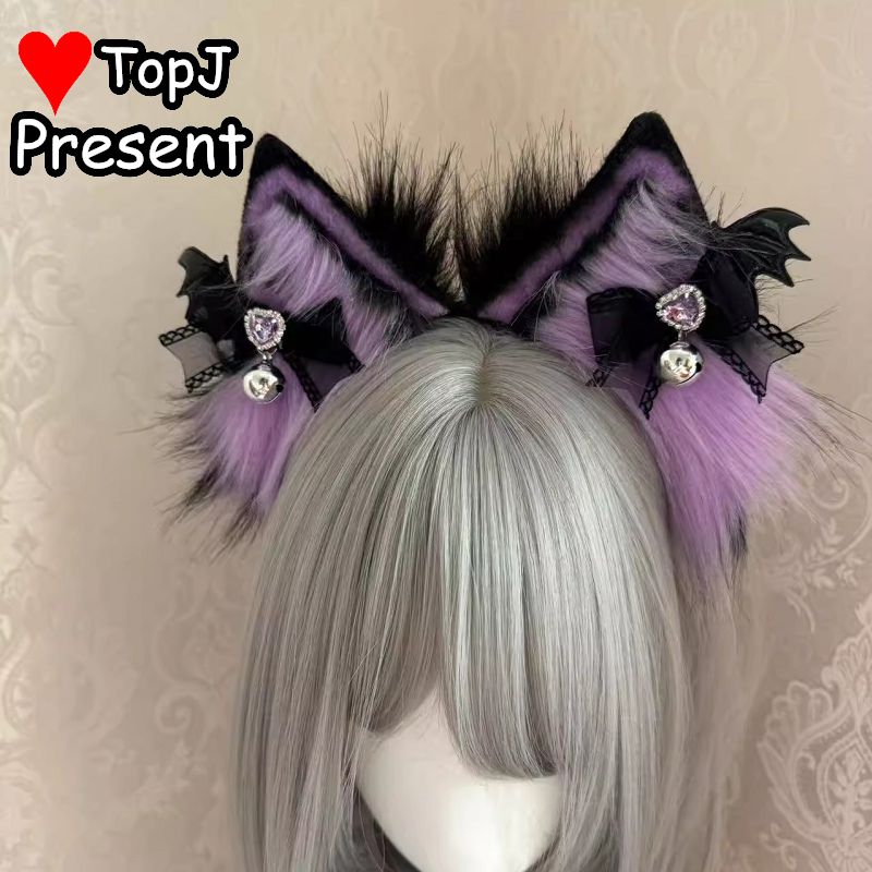 Halloween Punk gothique Lolita loup oreille cerceau de cheveux Vampire diable corne bête oreille chapeaux sous-culture cheveux accessoires Cosplay accessoires