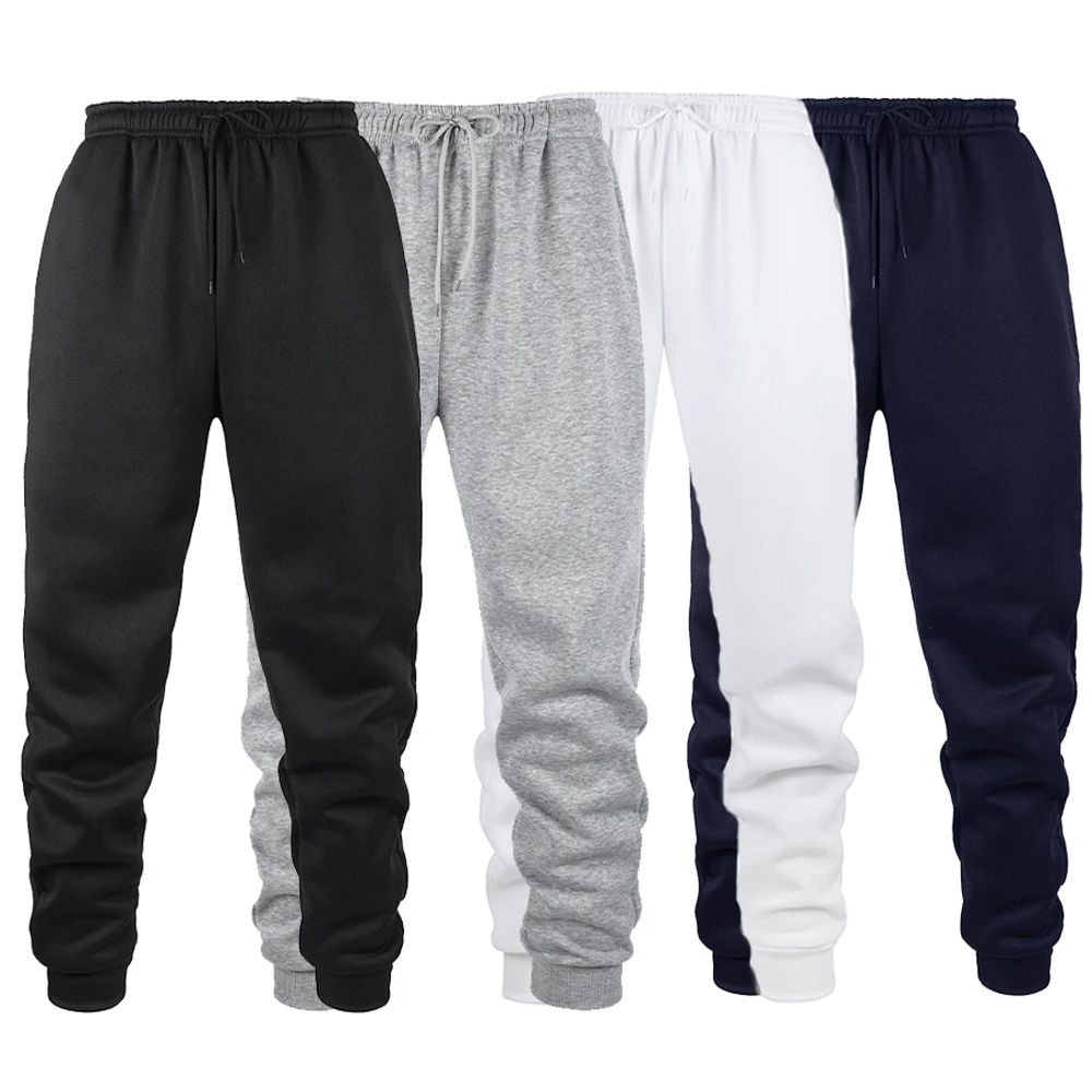 Gym pour hommes - Pantalons de jogging prêts Pantalons de survêtement de couleur unie Idéal pour les entraînements d'automne et d'hiver