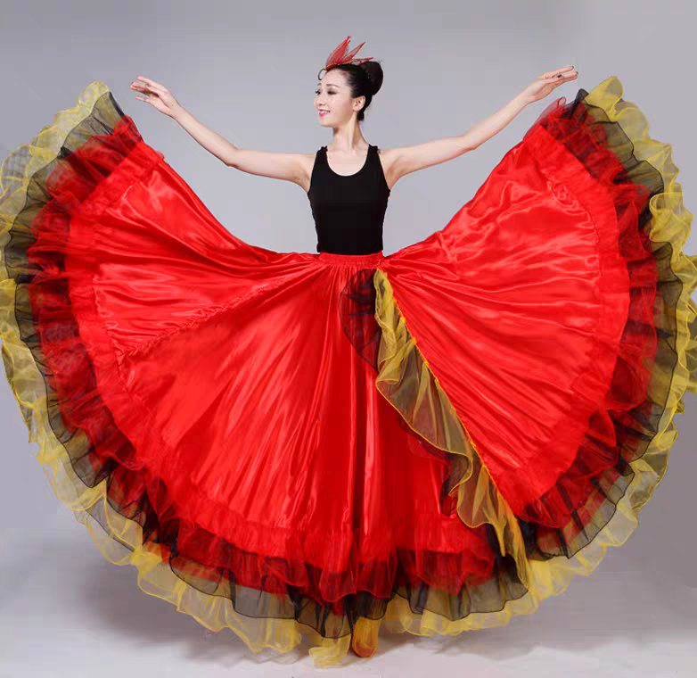 Grande Jupe Trapèze pour Femme, Costume de brevd'Espagne, Spectacle de brevd'Ouverture sur Scène, Vêtements de Scène, pour Fille Adulte, Nouvelle Collection
