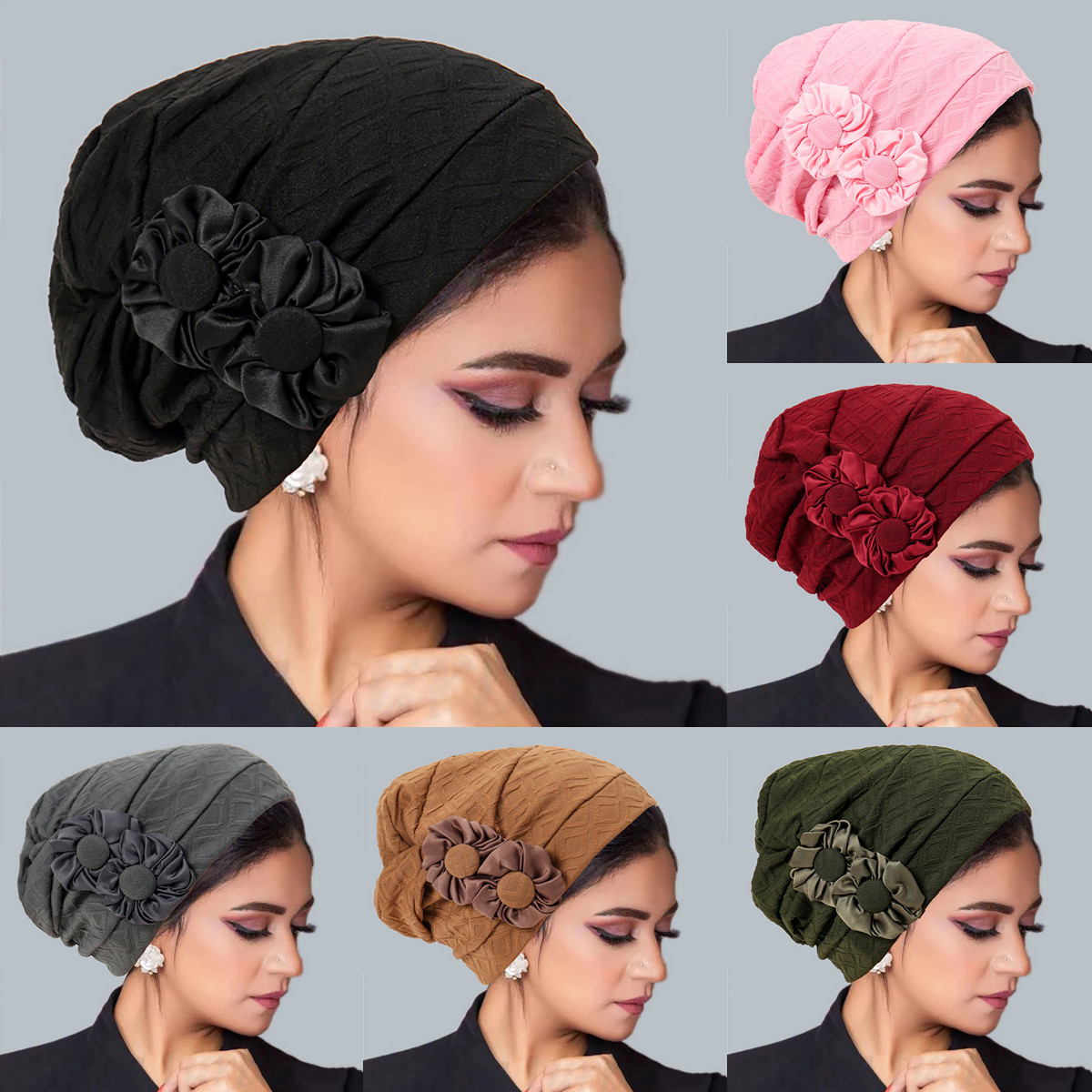 Nouvelle mode musulmane femmes Hijabs fleur islamique Hijab chimio chapeau bonnets Hiar perte Cancer chimio casquette dames Bandana couvre-tête