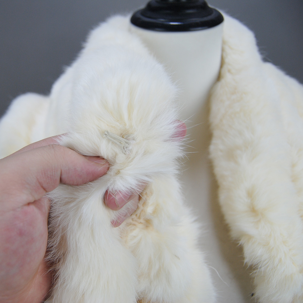 Femmes mode extérieur tricot 100% réel lapin fourrure foulards nouvelle dame hiver réel lapin fourrure écharpe naturel chaud doux lapin fourrure châle