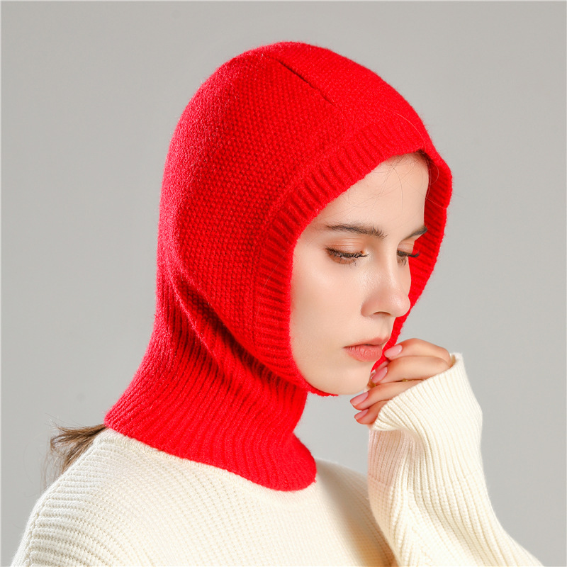 Chapeau de cagoule pour femme, bonnet Skullies pour femme, écharpe chaude, pull extérieur, bonnet Snood, masque à col, hiver