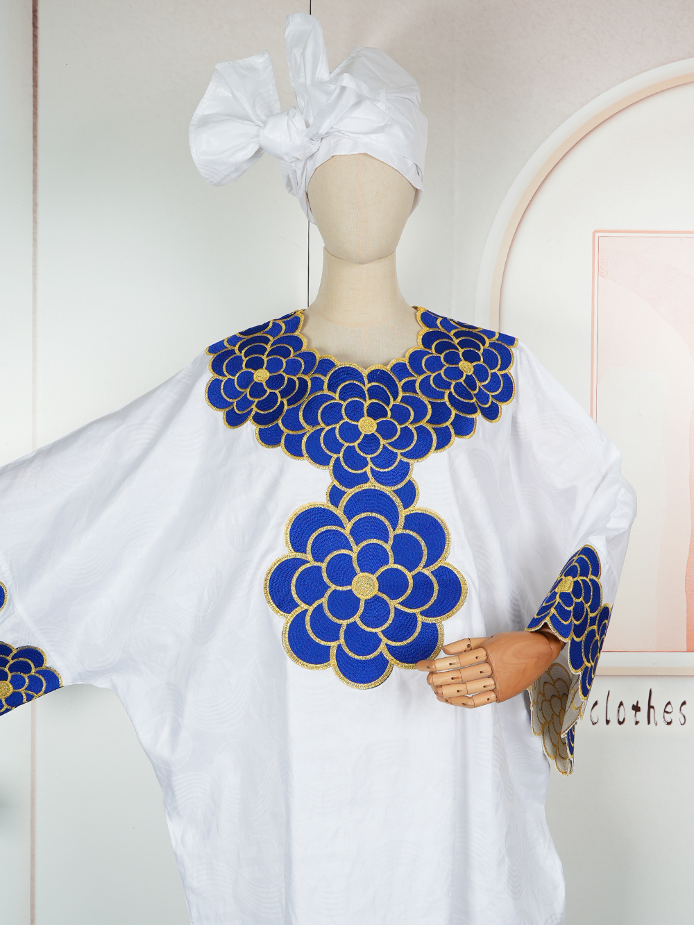 Robes africaines pour femmes Dashiki broderie traditionnelle Bazin robe Ankara Robes blanches Nigeria robe de soirée de mariage