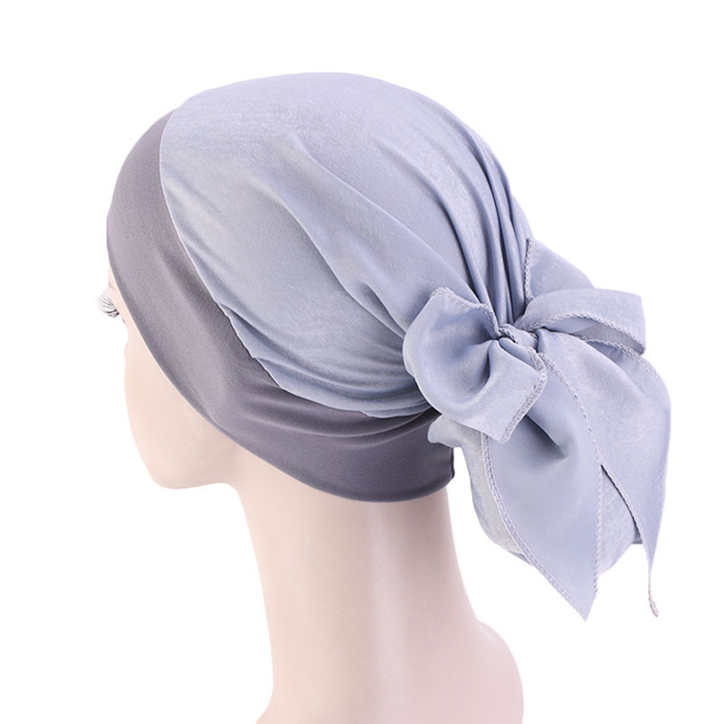 Lot de 2 : Turban pré-noué pour femme musulmane, Foulard Hijab, Bonnet chimio, Foulard pour perte de cheveux, Bandana extensible, Accessoires capillaires