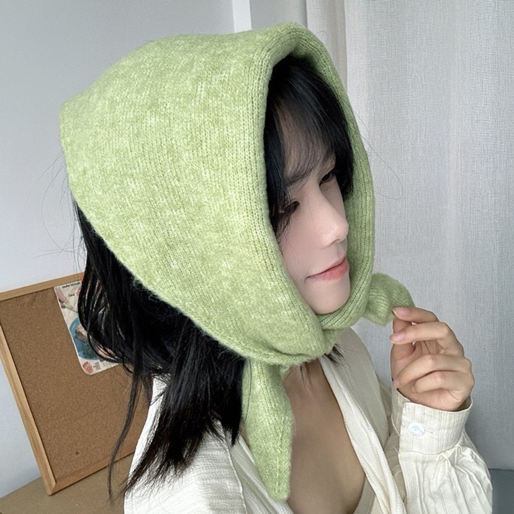 Nouveau Chauffe-cou coupe-vent chaud triangulaire tricoté écharpe tricoté résistant au froid châle automne et hiver