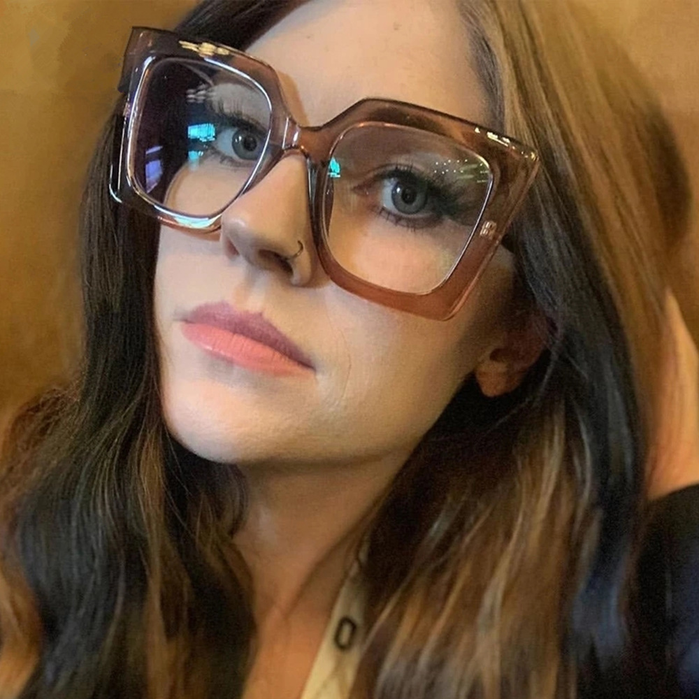 Vintage Transparent carré lunettes cadre femmes hommes lunettes claires optique lunettes cadre lentille monture de lunettes unisexe Anti bleu