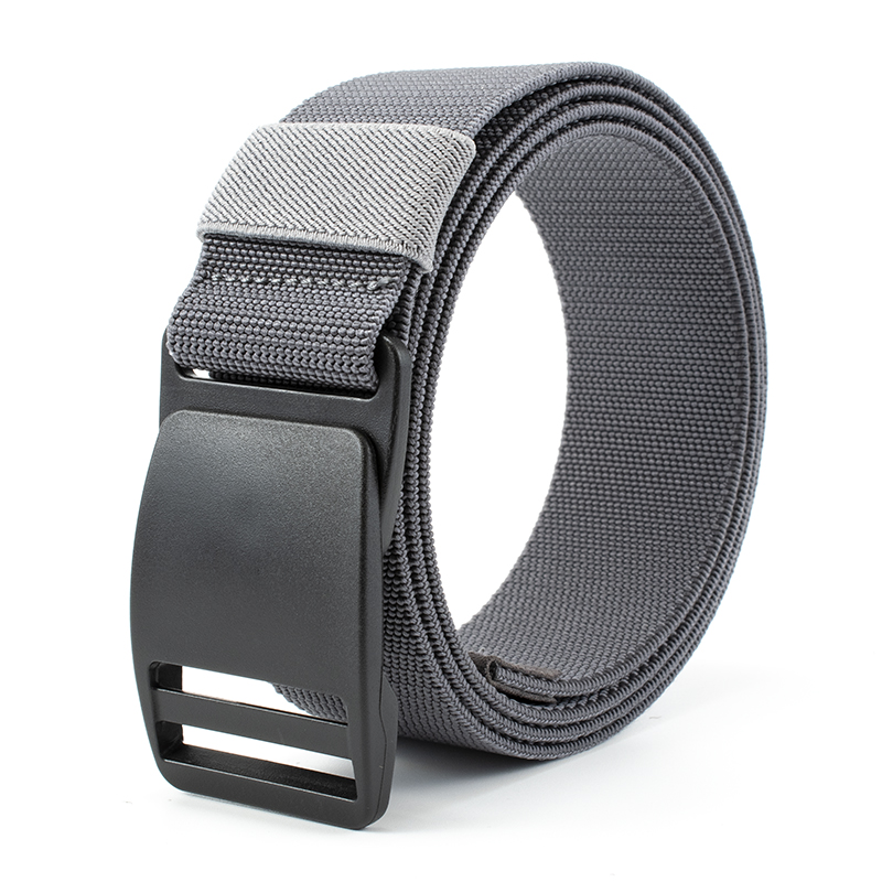Ceinture militaire en toile de nylon pour hommes et femmes, ceinture DulWaist, 1.5 po, plastique strucmetal, sans élastique, pantalon, jeans, noir