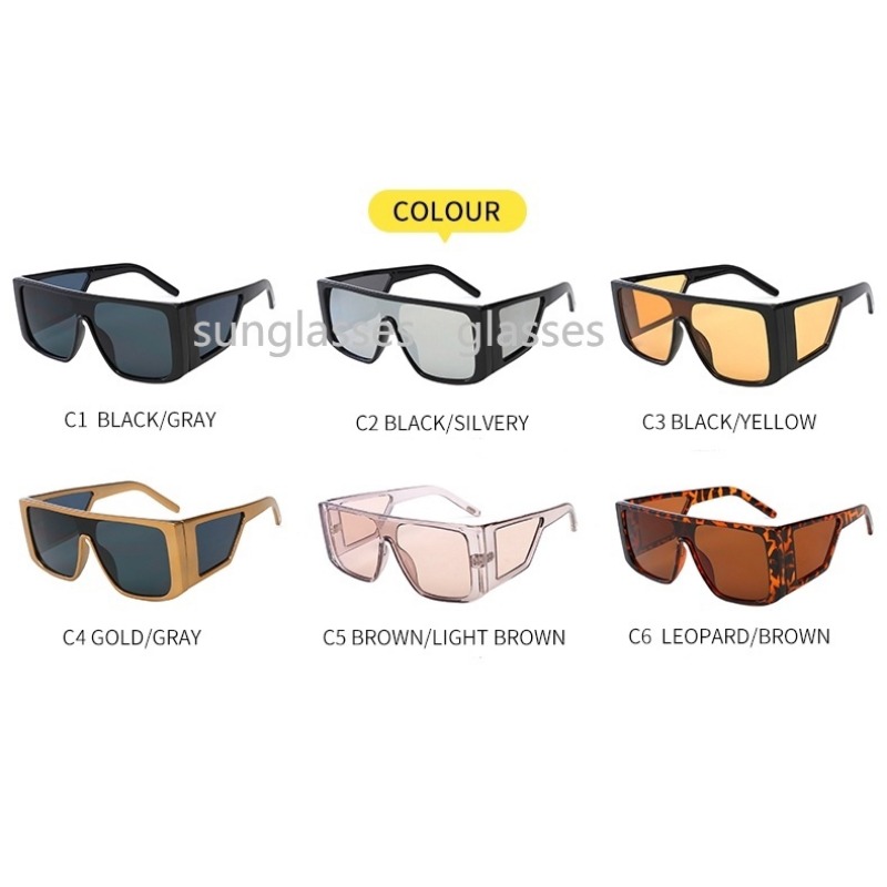 Lunettes de soleil surdimensionnées pour hommes, lunettes de soleil rétro pour hommes