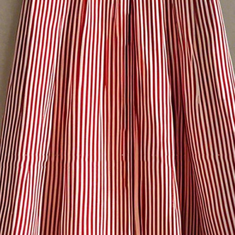 Mousseline de soie a-ligne rayé parapluie jupe femmes taille haute tempérament jupe plissée Vintage Faldas Largas été