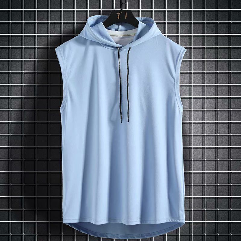 Débardeur de gymnastique d'été pour hommes, chemise sans manches à capuche, haut de musculation, mode Hip Pop, gilet, sweat-shirt, Singlets de Fitness, vêtements pour hommes