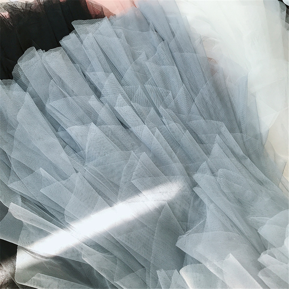 Jupe longue en tulle tutu tendance pour femme, jupe plissée taille haute noire et rose style coréen printemps-été 2022