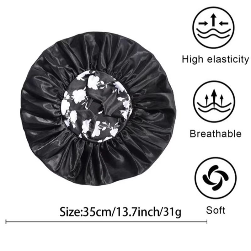Bonnet uni pour femmes, mode décontractée, imprimé floral, bande large, bonnet doux et confortable pour dormir, pour femmes et filles
