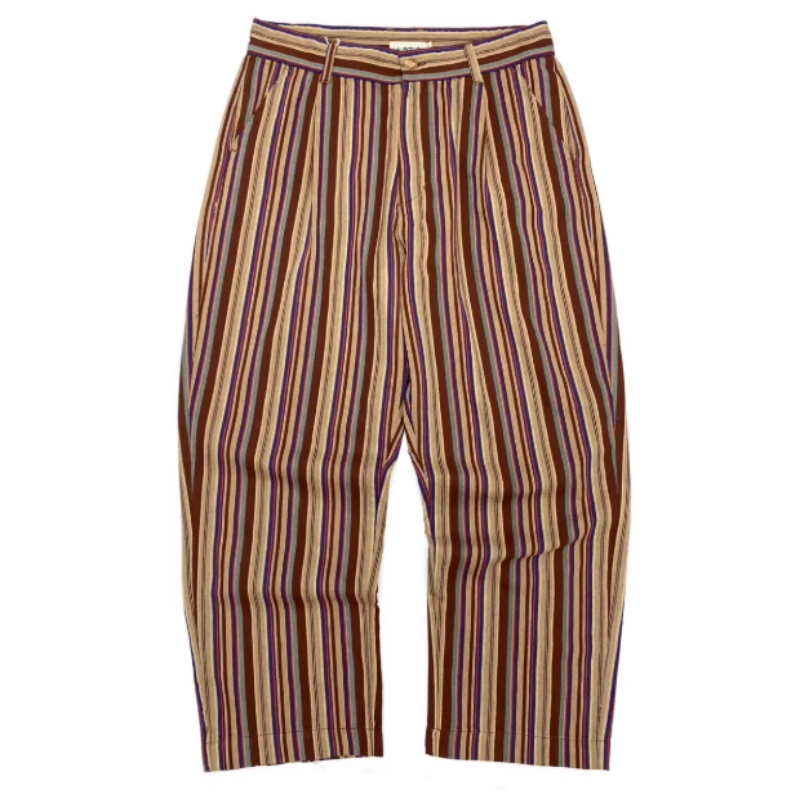 Nouveau pantalon décontracté pour homme, style britannique, coupe droite, entrejambe bas, rayures colorées, en pur coton, ample et large, collection automne