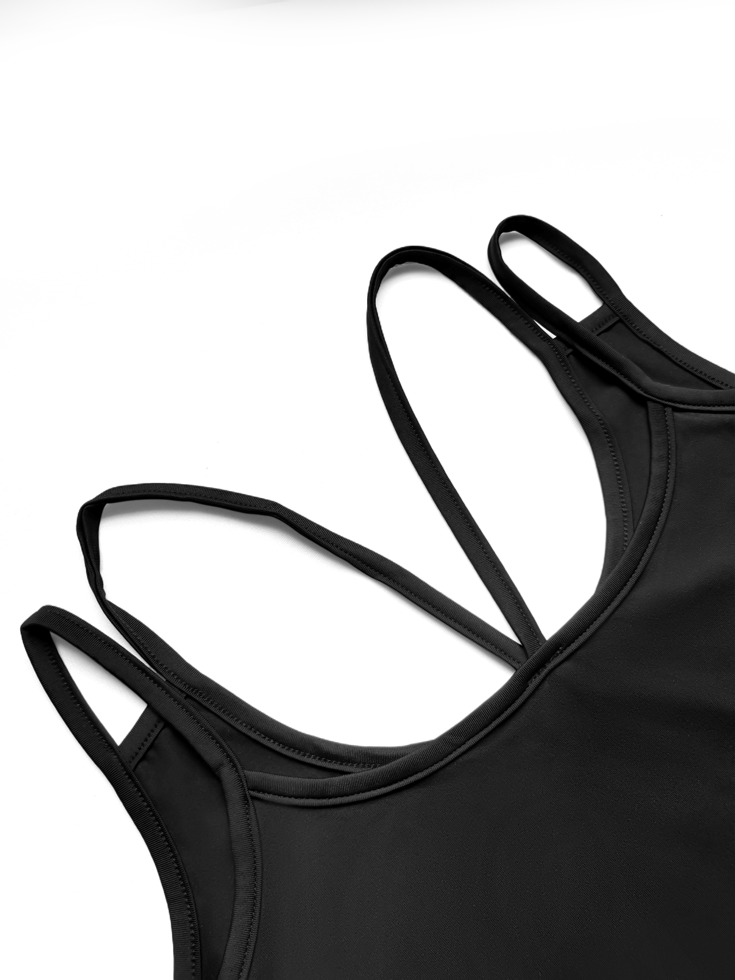 Camisole minimaliste à Double sangle, conception à col en v ajustée, tissu respirant en soie fraîche, couche extérieure d'été fraîche sans manches, tout-S