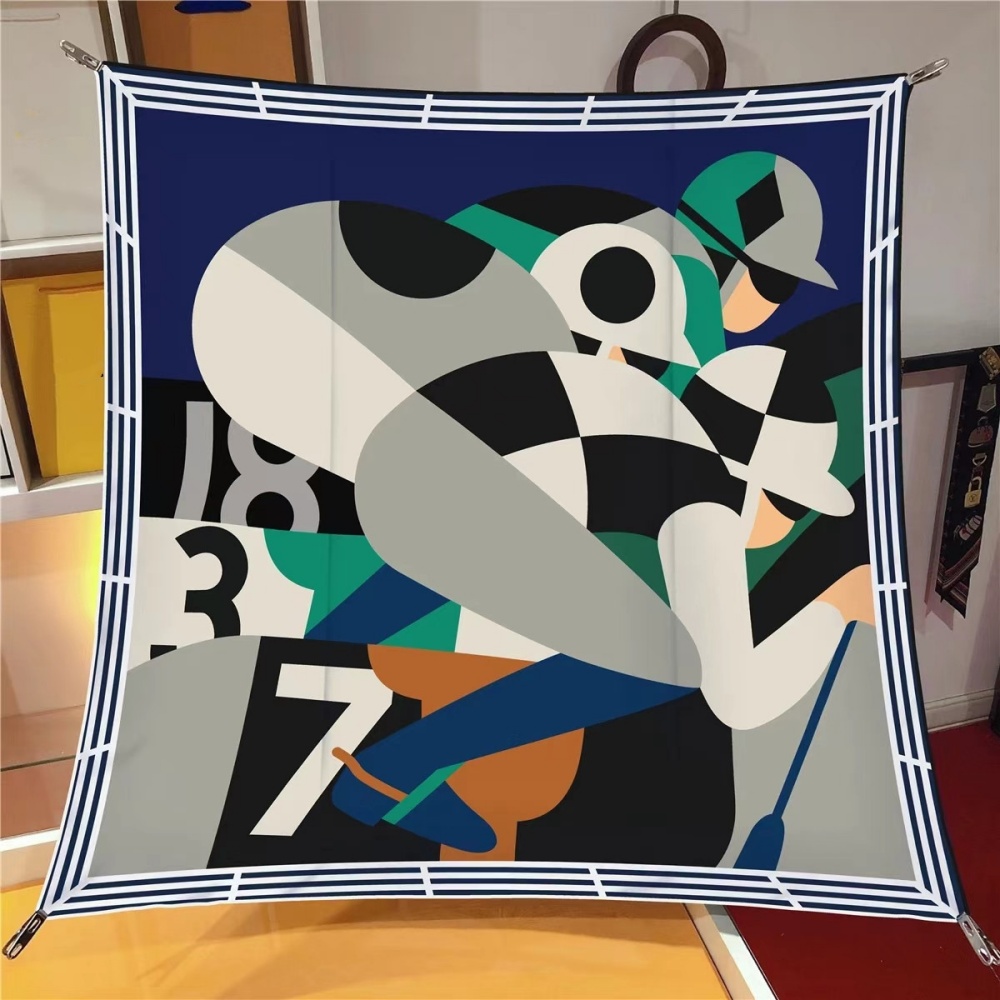Foulard en soie femmes Sporter imprimer foulards carrés tête Echarpes Foulards en soie Femme enveloppes châles de plage Bandana dame Hijabs 90CM