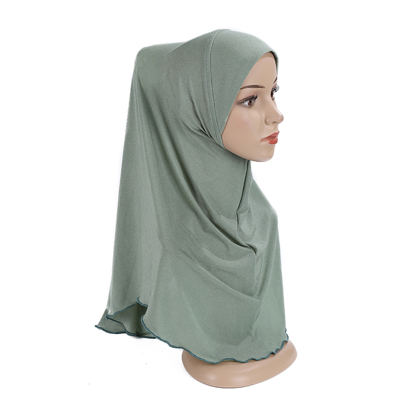 H120a Chapeaux hijab unis pour grandes filles, foulard musulman, chapeau foulard islamique, Amira, bandeau à enfiler, magnifique foulard pour fille de 10 ans