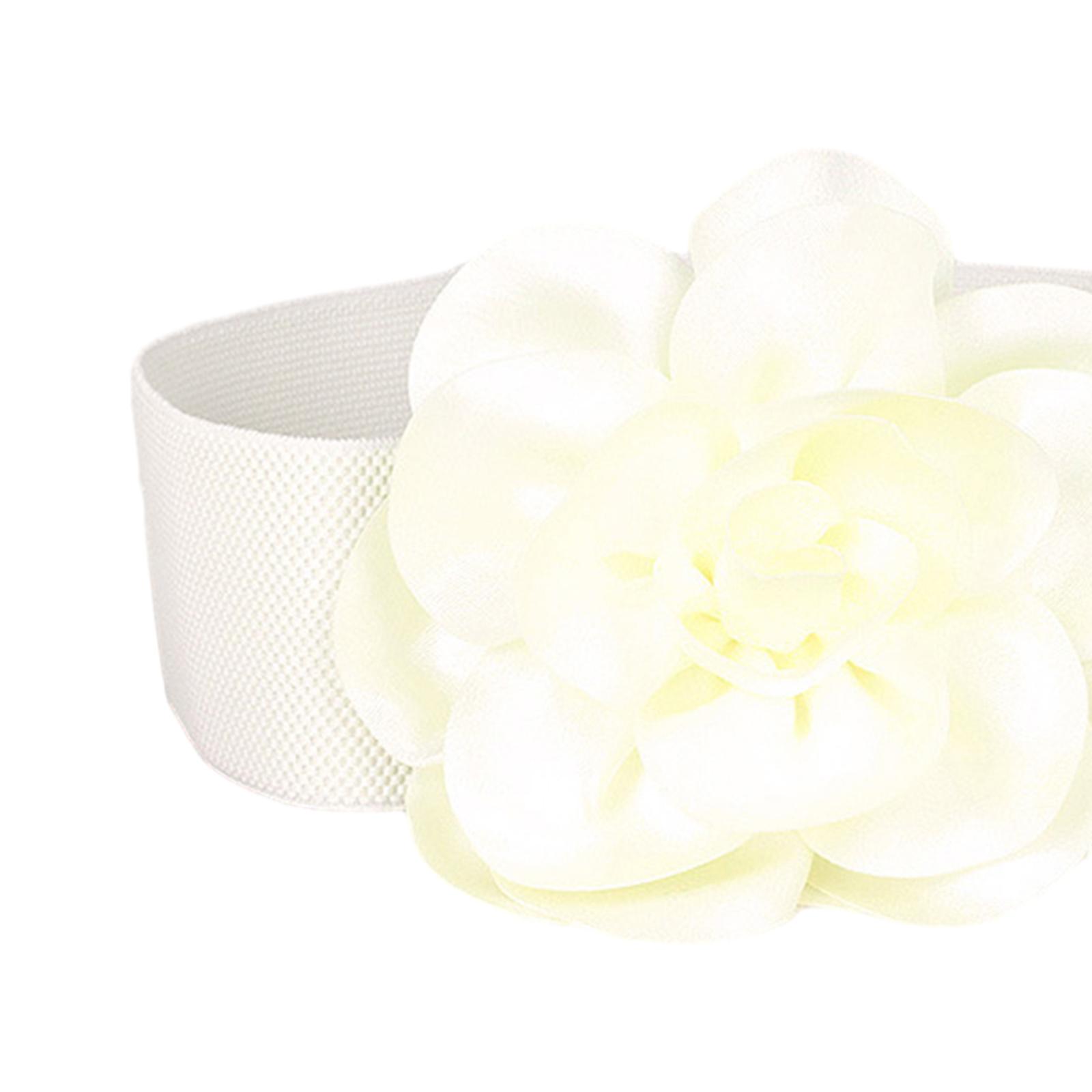Ceinture large pour robe, taille élastique, grand ruban à fleurs, pour pull, robes, vêtements, chemises Maxi, accessoires