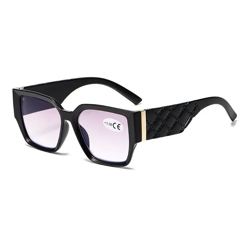 Lunettes de lecture à monture carrée pour femmes, nouvelle mode, monture surdimensionnée neutre, haute définition, Anti-lumière bleue, presbytie