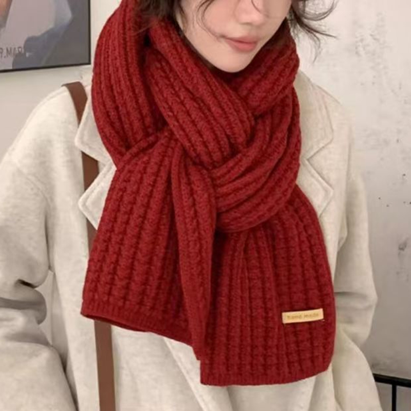Écharpe d'hiver femmes hommes épais câble tricot enveloppement épais longue écharpe chaude pour voyage bureau chaud cachemire foulards foulard