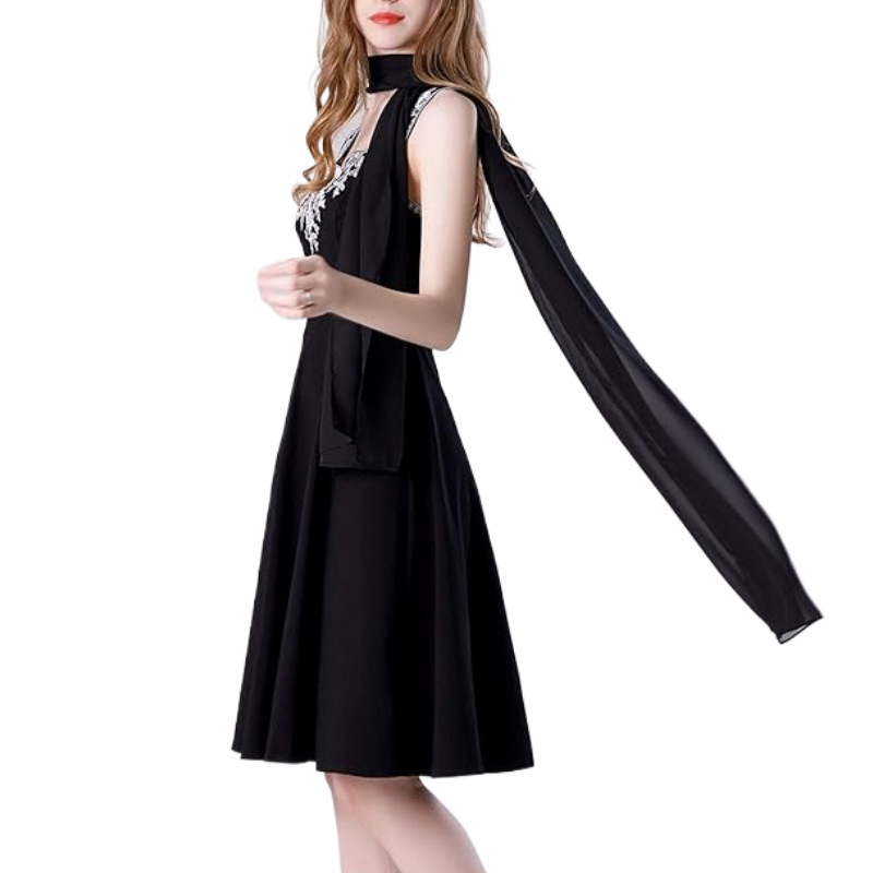 Châle en mousseline de soie Transparent pour femmes, élégant, doux, soyeux, respirant, léger, accessoire de mariage, robe de soirée de demoiselle d'honneur