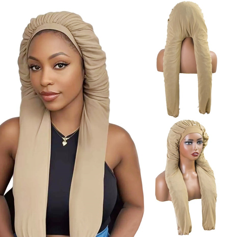 Bonnets pour cheveux longs pour dormir 2 en 1 Cheveux longs et bonnet pour femmes & Doux respirant et lisse & Bonnet pour tresses