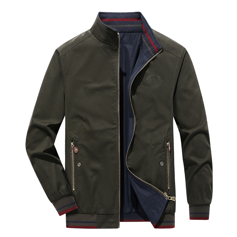 Veste double face pour hommes, coupe-vent décontracté, vestes d'affaires minces, vestes de documents solides, vêtements ChimMens, haute qualité, mode