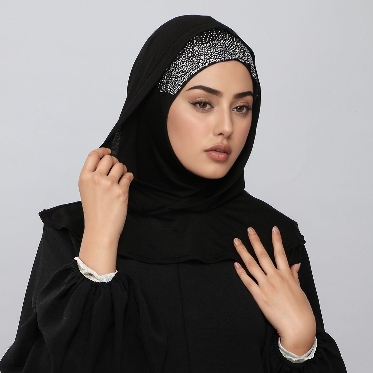 Hijab instantané pour femmes musulmanes, double couche, sous-hijab, bonnet intérieur Ramadan, turban élastique, bandana, cagoule et bandeau assorti